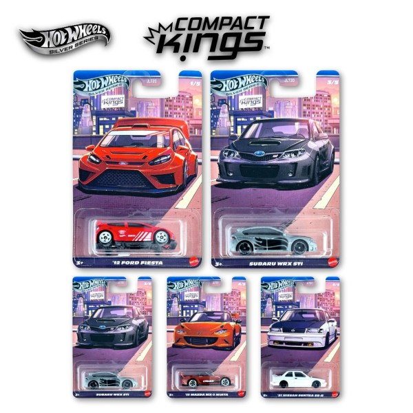 Hot Wheels Silver Series Compact Kings - sada 5ks