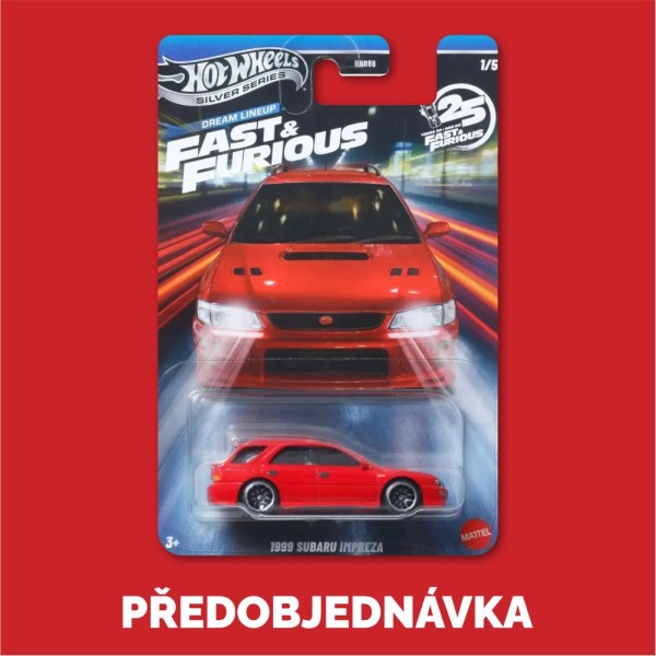 Hot Wheels Silver Series Fast and Furious Dream Lineup sada 5ks - Předobjednávka 2
