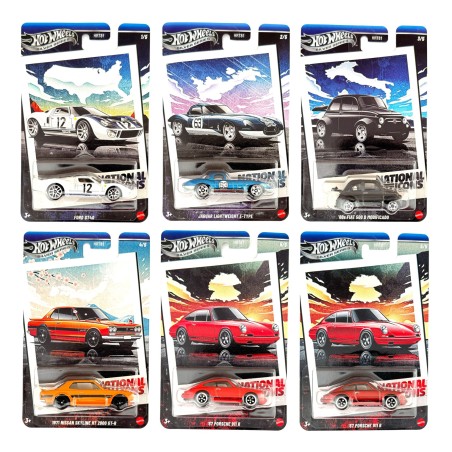 Hot Wheels sada 6ks National Icons 2025 včetně chase