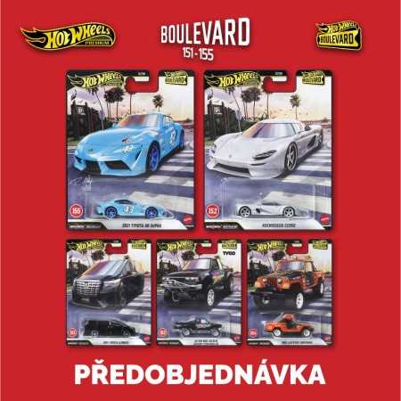 Hot Wheels Premium Boulevard 151-155 sada 5ks - Předobjednávka