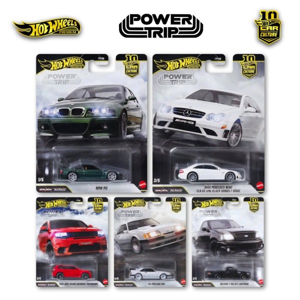 Hot Wheels Premium Power Trip - sada 5ks