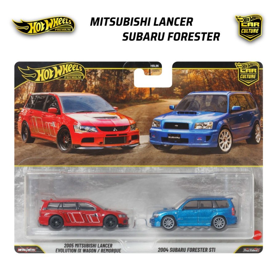 Hot Wheels Premium Car Culture Mitsubishi Lancer a Subaru Forester 2-pack