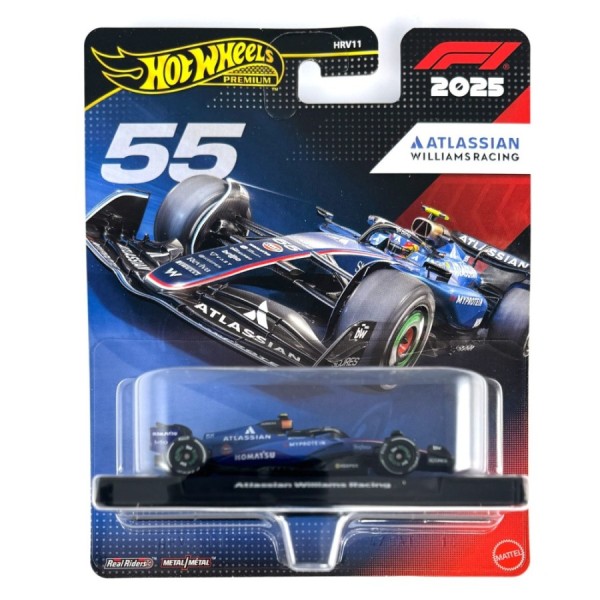 Hot Wheels Premium 2025 Atlassian Williams Racing No 55 Carlos Sainz