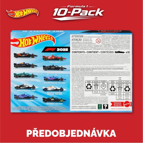 Hot Wheels F1 Formula 1 10-pack sada 10ks - Předobjednávka 2