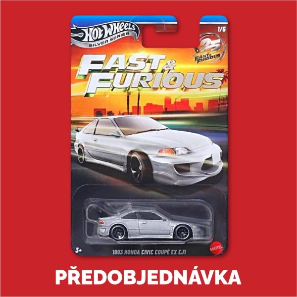 Hot Wheels Silver Fast and Furious Silver Bodies - sada 5ks - Předobjednávka 2