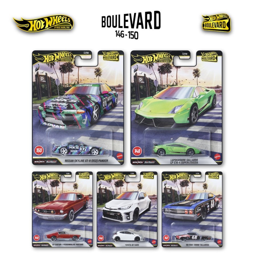 Hot Wheels Premium Boulevard 146 - 150 - sada 5 ks