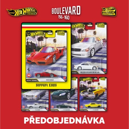 Hot Wheels Premium Boulevard 156-160 sada 5ks - Předobjednávka
