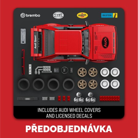 Hot Wheels Brick Shop Stavebnice 84 Audi Sport Quattro - Předobjednávka