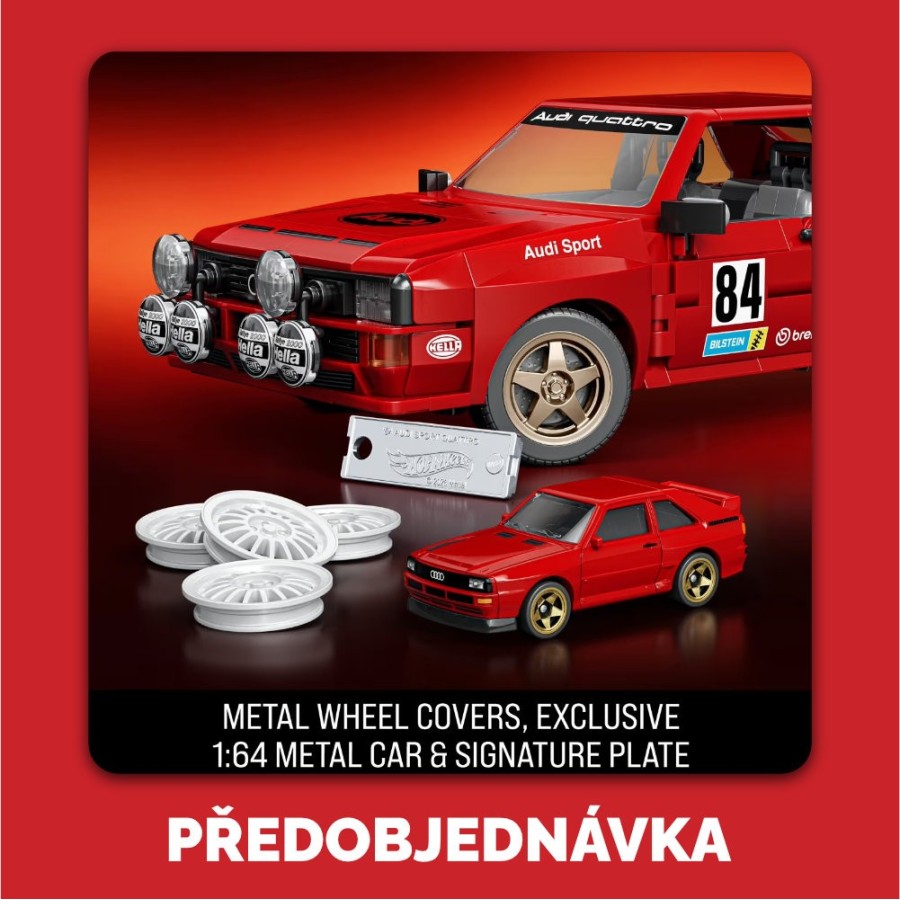 Hot Wheels Brick Shop Stavebnice 84 Audi Sport Quattro - Předobjednávka