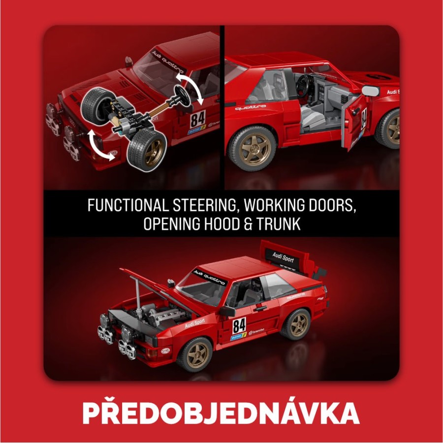 Hot Wheels Brick Shop Stavebnice 84 Audi Sport Quattro - Předobjednávka