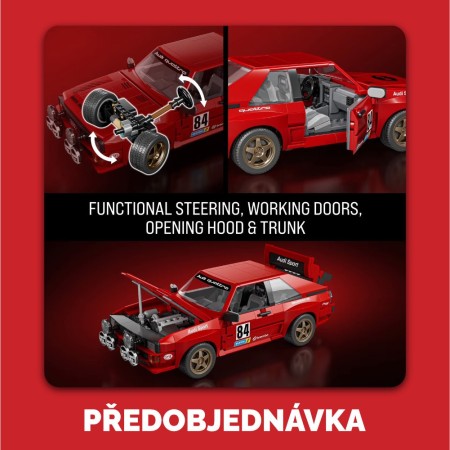 Hot Wheels Brick Shop Stavebnice 84 Audi Sport Quattro - Předobjednávka