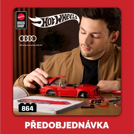 Hot Wheels Brick Shop Stavebnice 84 Audi Sport Quattro - Předobjednávka