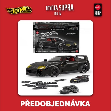 Hot Wheels Brick Shop Stavebnice 94 Toyota Supra MkIV - Předobjednávka