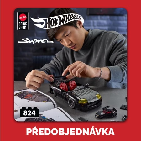 Hot Wheels Brick Shop Stavebnice 94 Toyota Supra MkIV - Předobjednávka