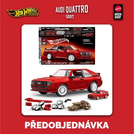 Hot Wheels Brick Shop Stavebnice 84 Audi Sport Quattro - Předobjednávka