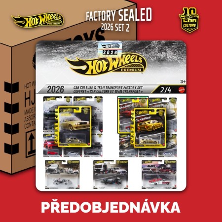 Hot Wheels Car Culture Factory sealed 2026 set 2 včetně 2x Chase - Předobjednávka