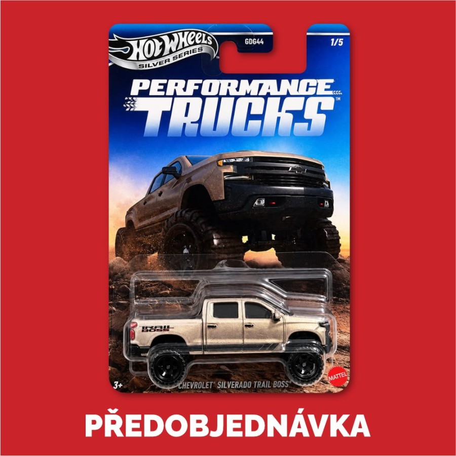 Hot Wheels Silver Series Performance Trucks sada 5ks - Předobjednávka