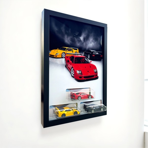 A4 Rám a obraz pro Hot Wheels mainline Ferrari F40 - na zeď i stůl