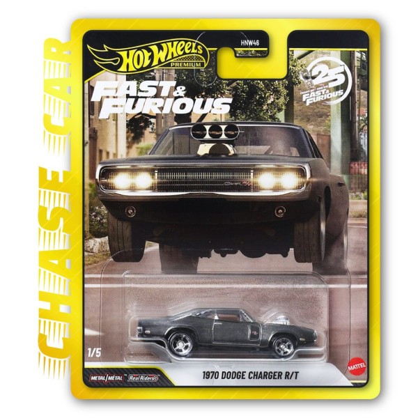 Hot Wheels Premium Fast and Furious 25th anniversary SET 3 včetně chase sada 5ks 2