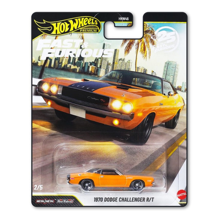Hot Wheels Premium Fast and Furious 25th anniversary SET 3 včetně chase sada 5ks