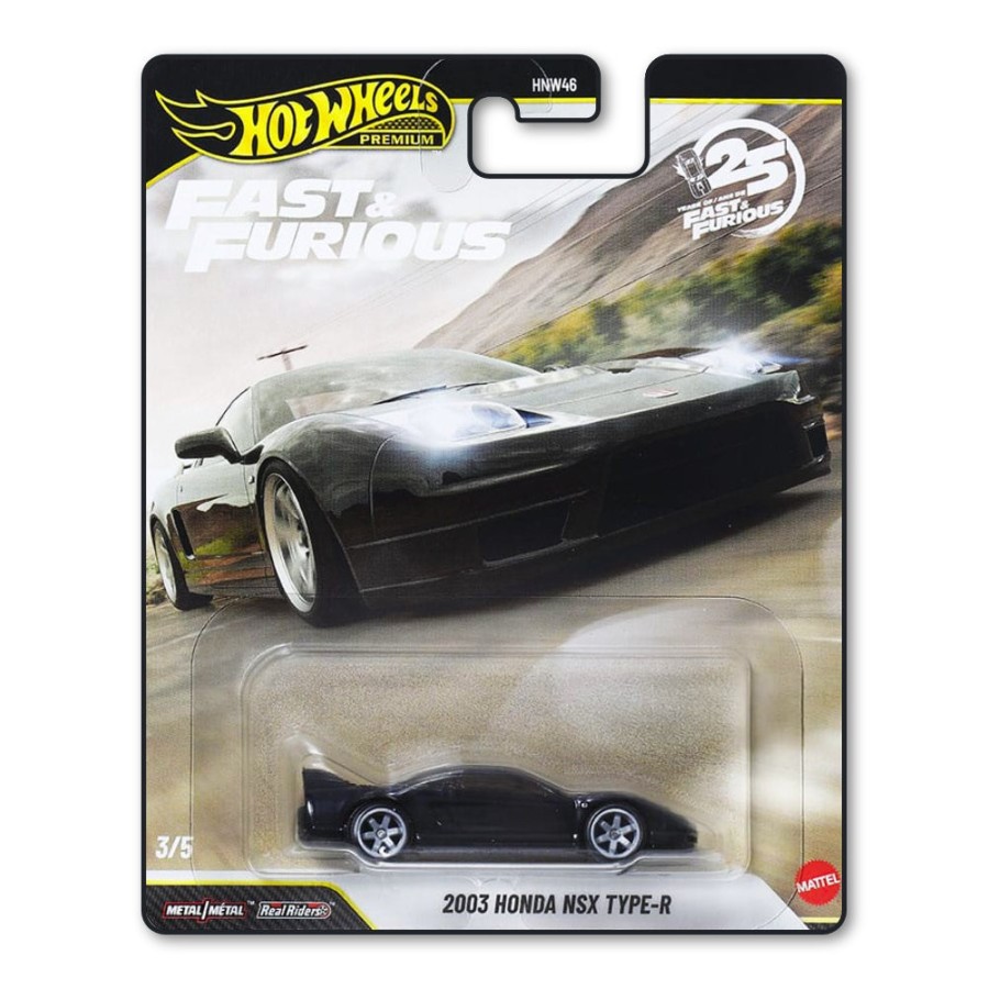 Hot Wheels Premium Fast and Furious 25th anniversary SET 3 včetně chase sada 5ks