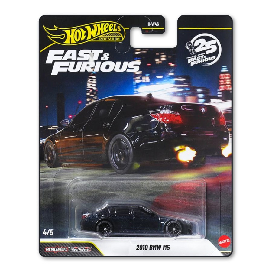 Hot Wheels Premium Fast and Furious 25th anniversary SET 3 včetně chase sada 5ks