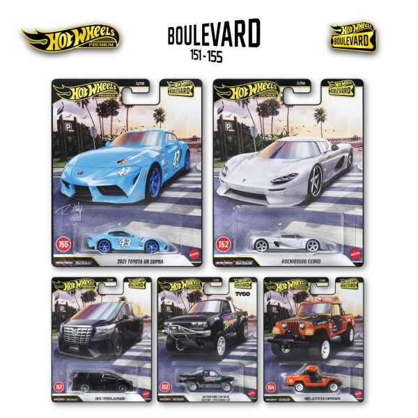 Hot Wheels Premium Boulevard 151 - 155 - sada 5 ks