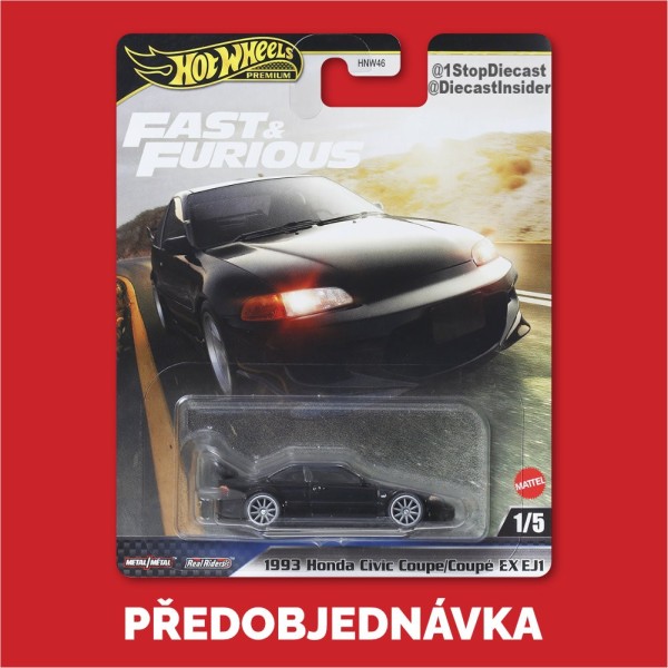 Hot Wheels Premium Fast and Furious sada 5ks - Předobjednávka 2