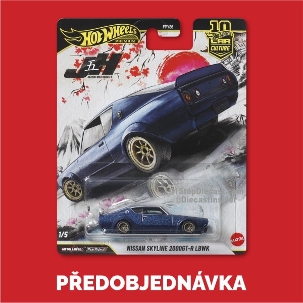 Hot Wheels Japan Historics 5 - 10 let Car Culture 2026 sada 5ks - Předobjednávka 2