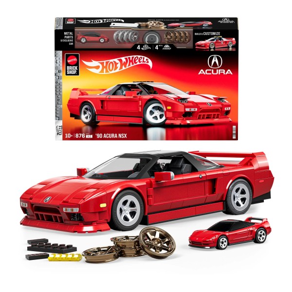 Mattel Brick Shop Hot Wheels Elite series 90 Acura NSX - 876 dílků