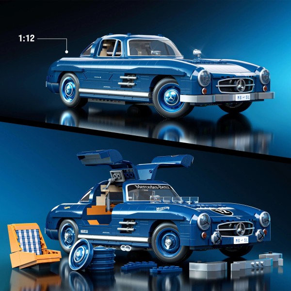 Mattel Brick Shop Hot Wheels Premium series Mercedes-Benz 300SL - 1 600 dílků 2