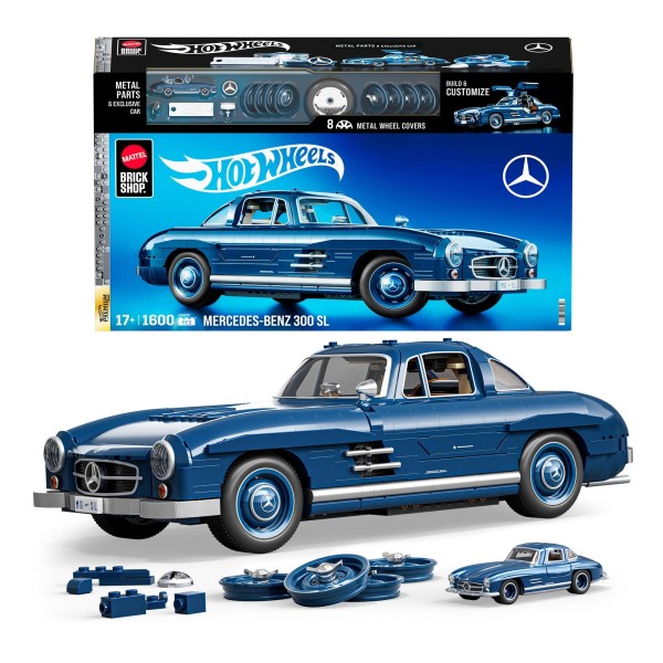 Mattel Brick Shop Hot Wheels Premium series Mercedes-Benz 300SL - 1 600 dílků