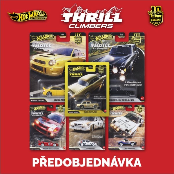 Hot Wheels Premium Thrill Climbers 2026 sada 5ks - Předobjednávka