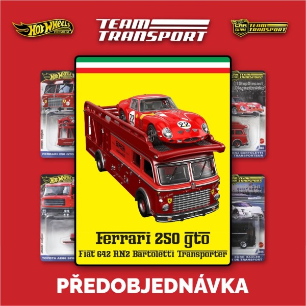 Hot Wheels Team Transport 2025 Set 4 sada 4ks - Předobjednávka