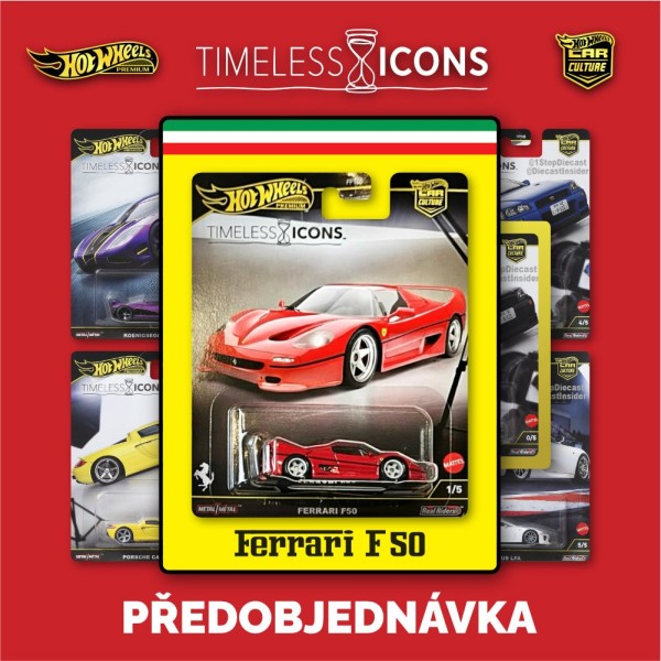 Hot Wheels Premium Timeless Icons sada 2025 sada 5ks - Předobjednávka