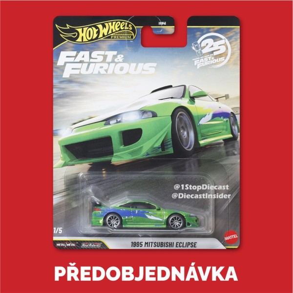 Hot Wheels Premium Fast and Furious 25th anniversary SET 1 sada 10ks - Předobjednávka 2