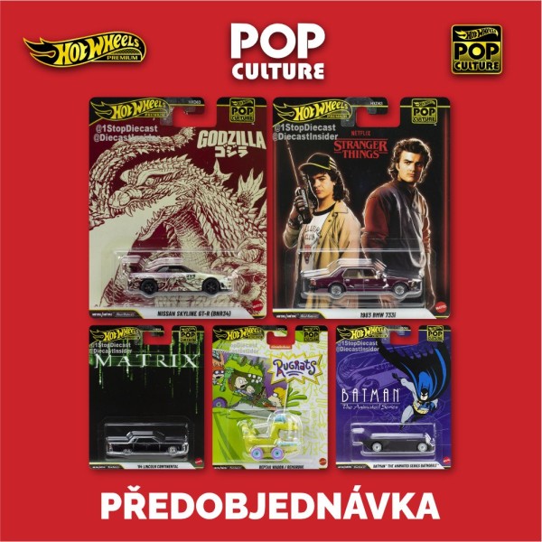 Hot Wheels Premium Pop Culture 2025-N sada 5ks - Předobjednávka