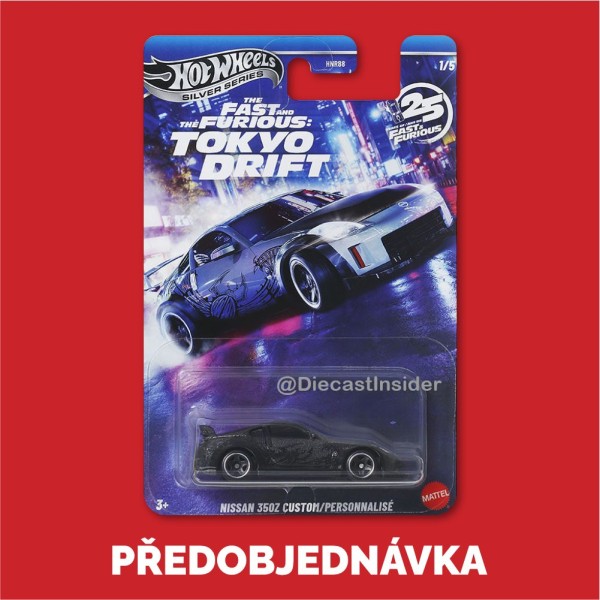 Hot Wheels Silver Series Fast and Furious Tokyo Drift 2025-M sada 5ks - Předobjednávka 2