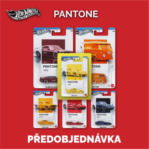 Hot Wheels Silver Series Pantone 2026 sada 6ks - Předobjednávka