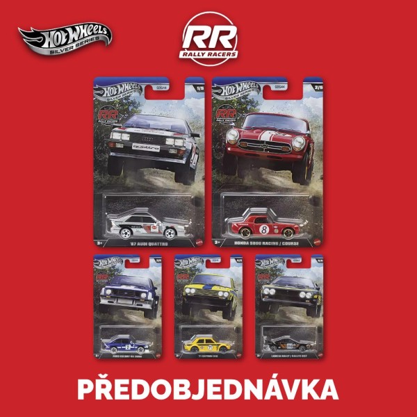 Hot Wheels Silver Series Rally Racers 2026 sada 5ks - Předobjednávka