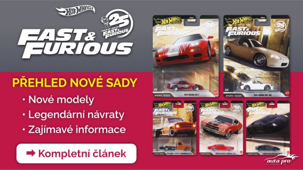 Hot Wheels Premium Fast & Furious Set 2: Výroční Spectraflame modely k 25 letům série